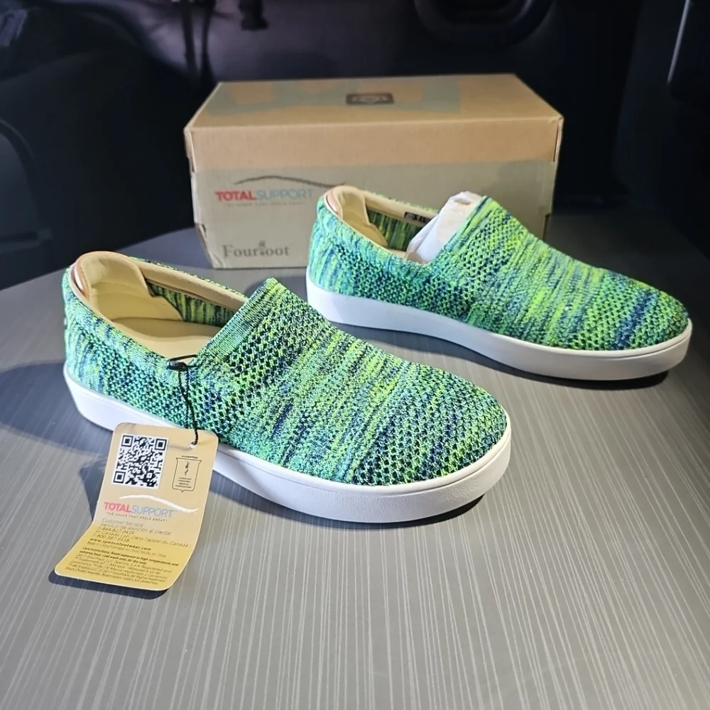 Spenco Coastal Slip-On Orthotic Sneakers Women's 7.5W Stretchy Comfort Shoes NWB